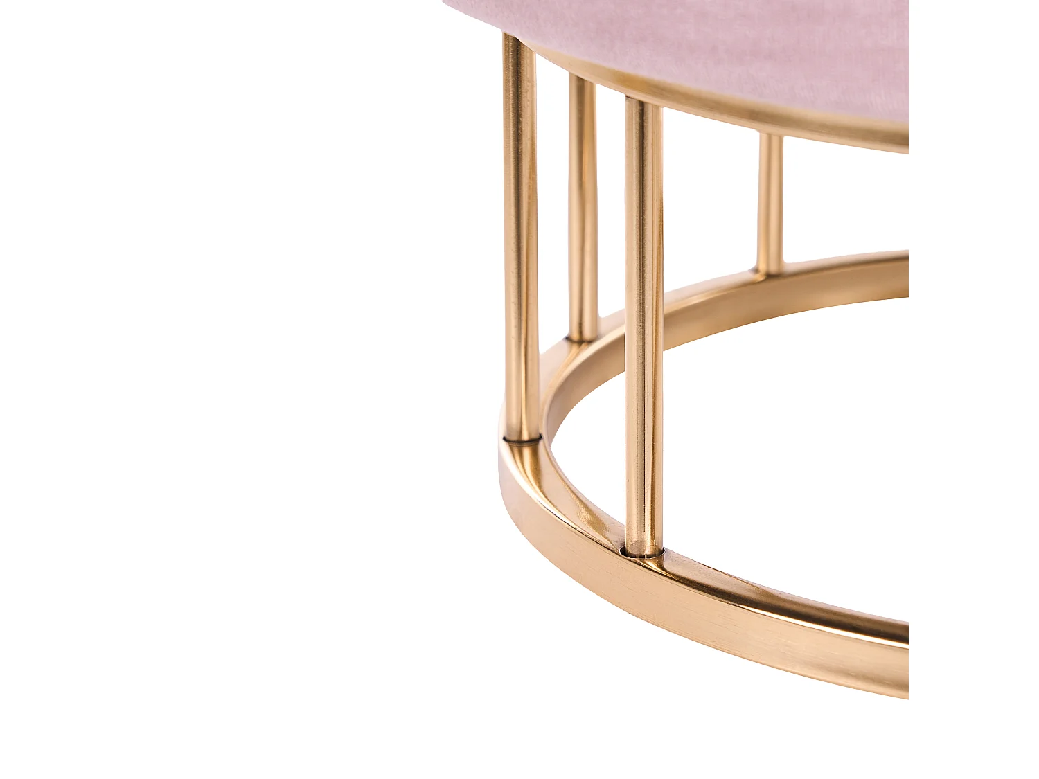 Pouf de rangement ELGIN Velours Rose 37 cm 37 cm 42 cm