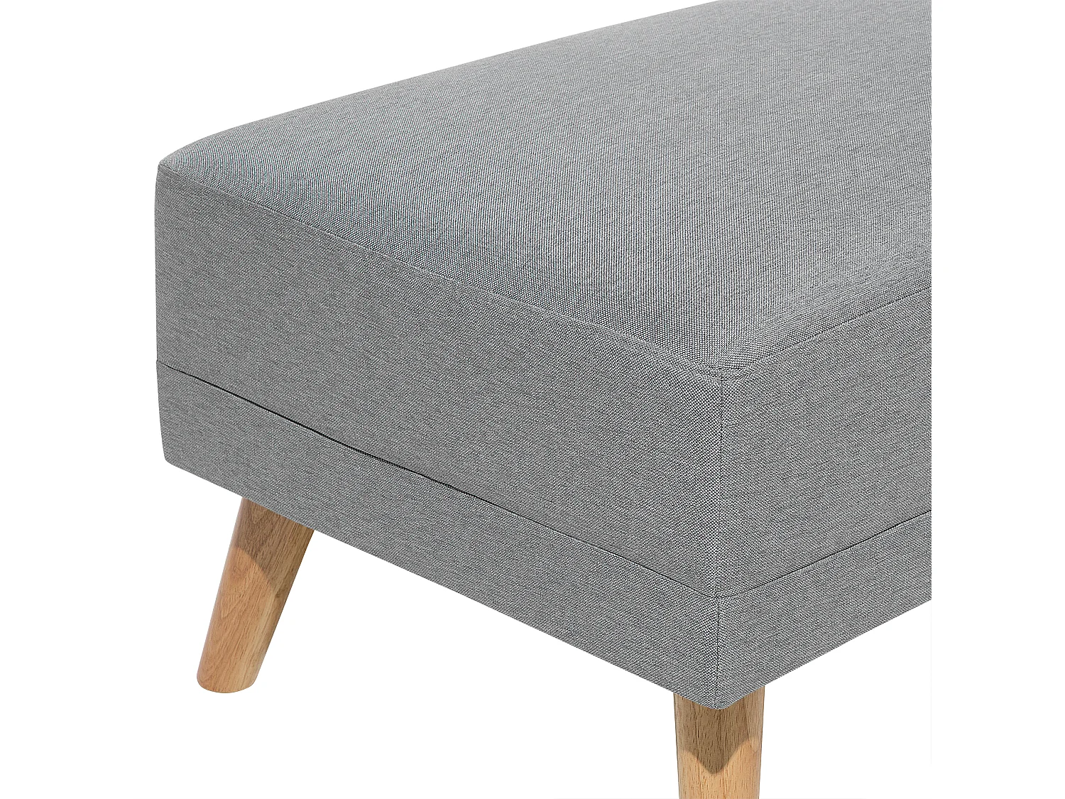 Ottoman FLORLI Tissu Gris clair