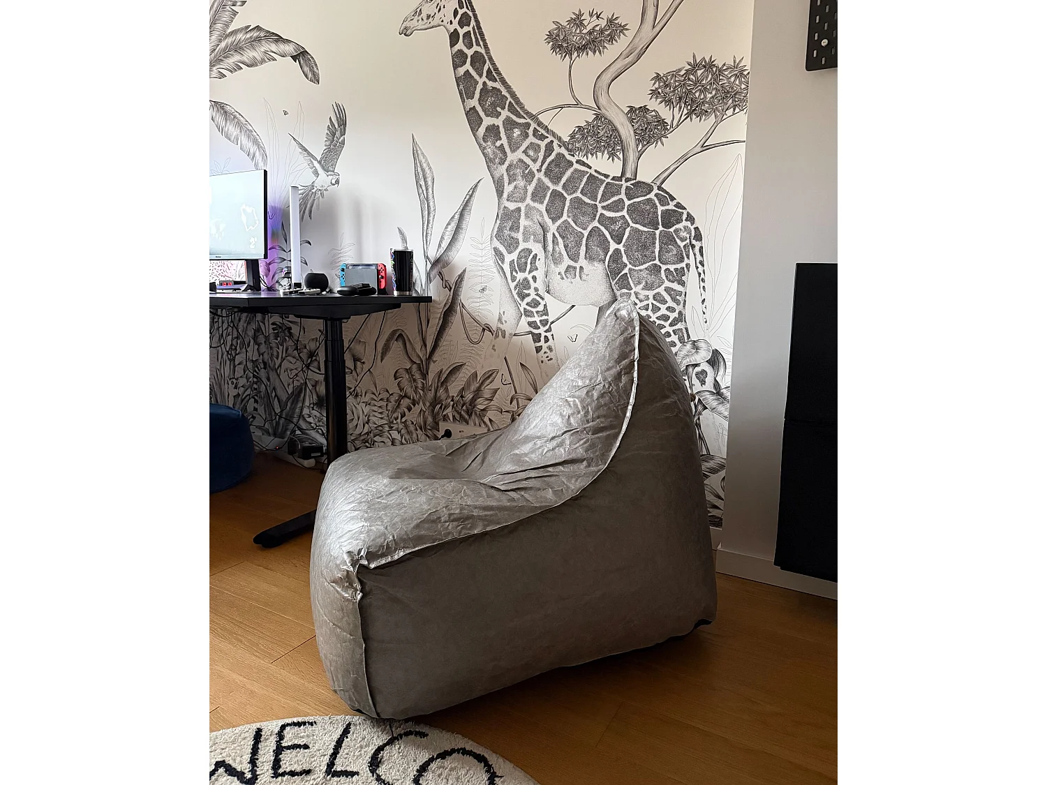 Poltrona sacco 200 L DROP 63 cm 75 cm Grigio chiaro
