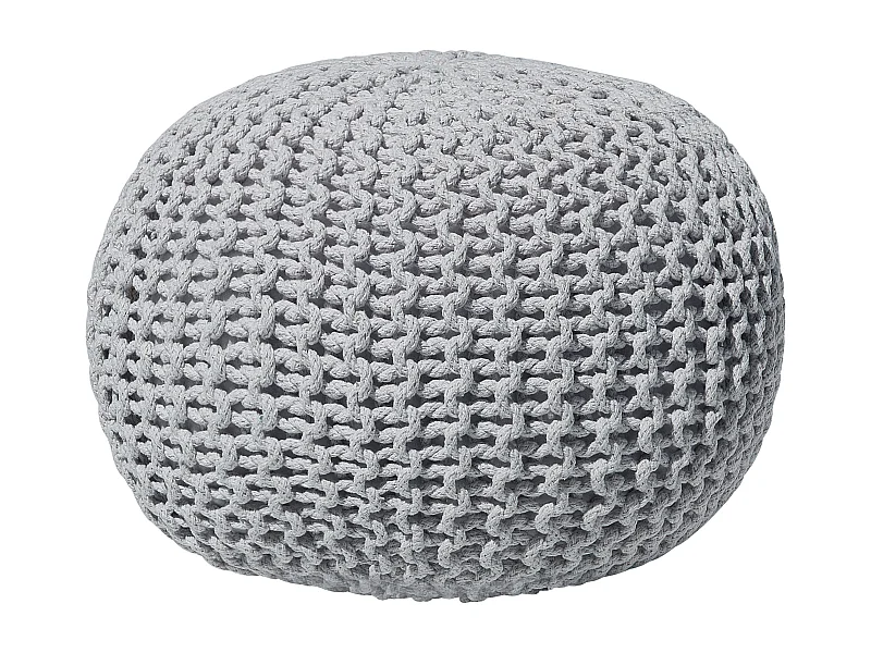Pouf CONRAD Coton Gris clair