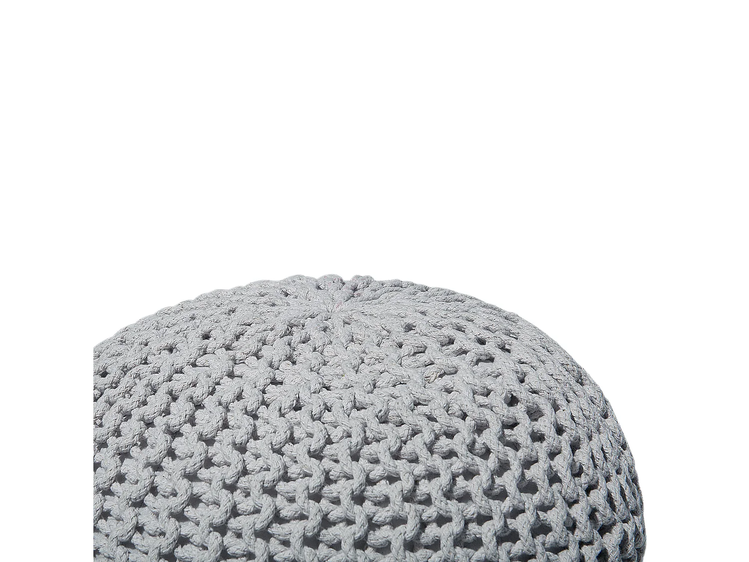 Pouf CONRAD Cotone Grigio chiaro 50 cm 50 cm 35 cm