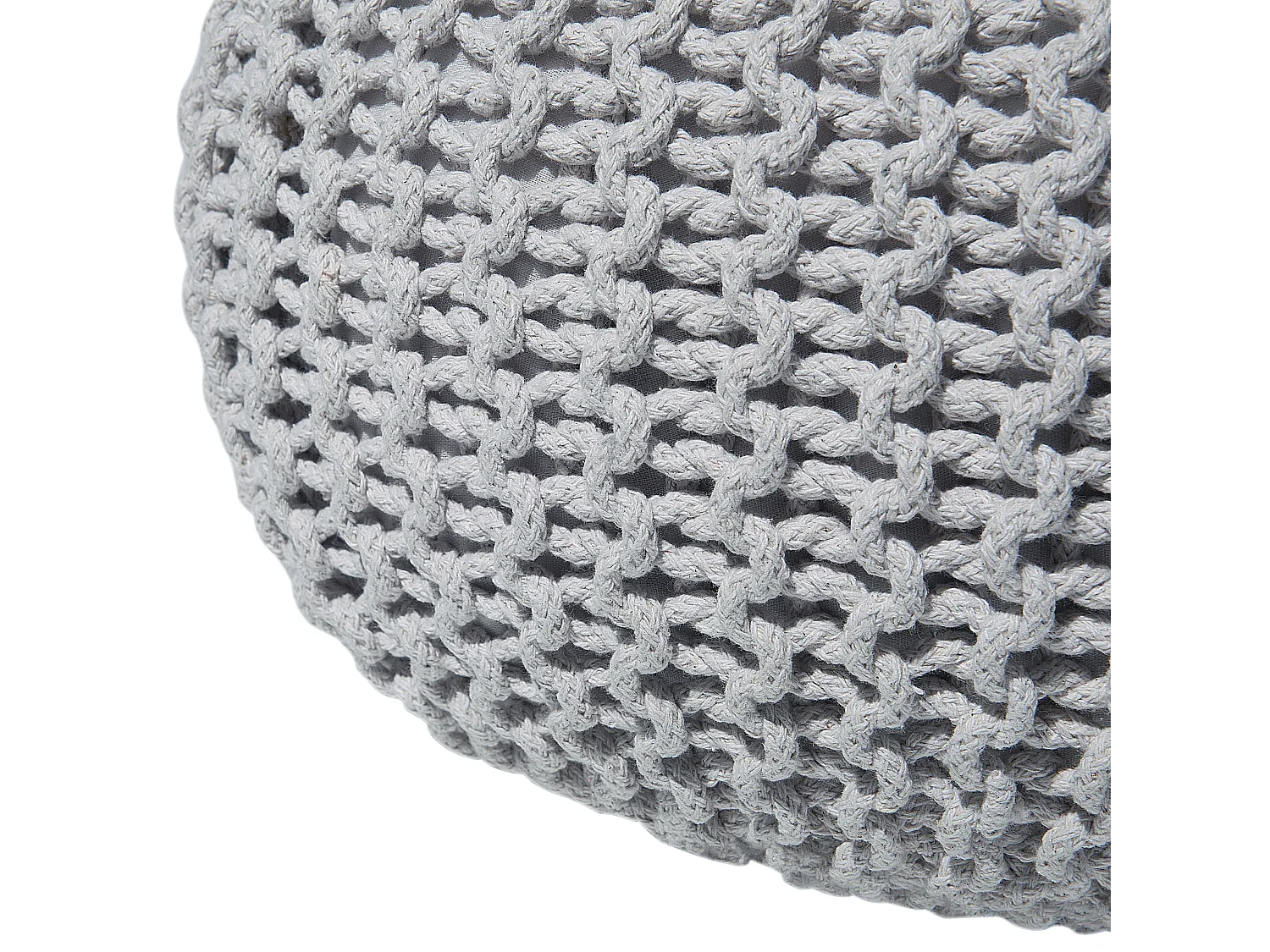 Pouf CONRAD Cotone Grigio chiaro 50 cm 50 cm 35 cm