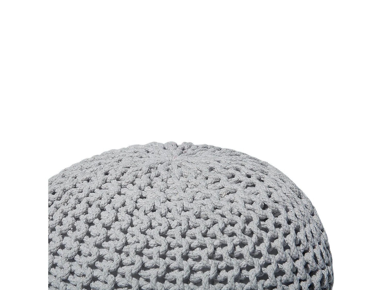 Pouf CONRAD Coton Gris clair 50 cm 50 cm 35 cm