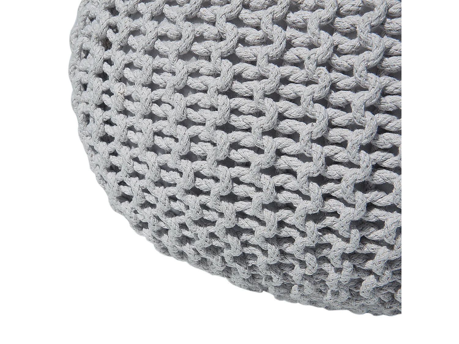 Pouf CONRAD Coton Gris clair 50 cm 50 cm 35 cm