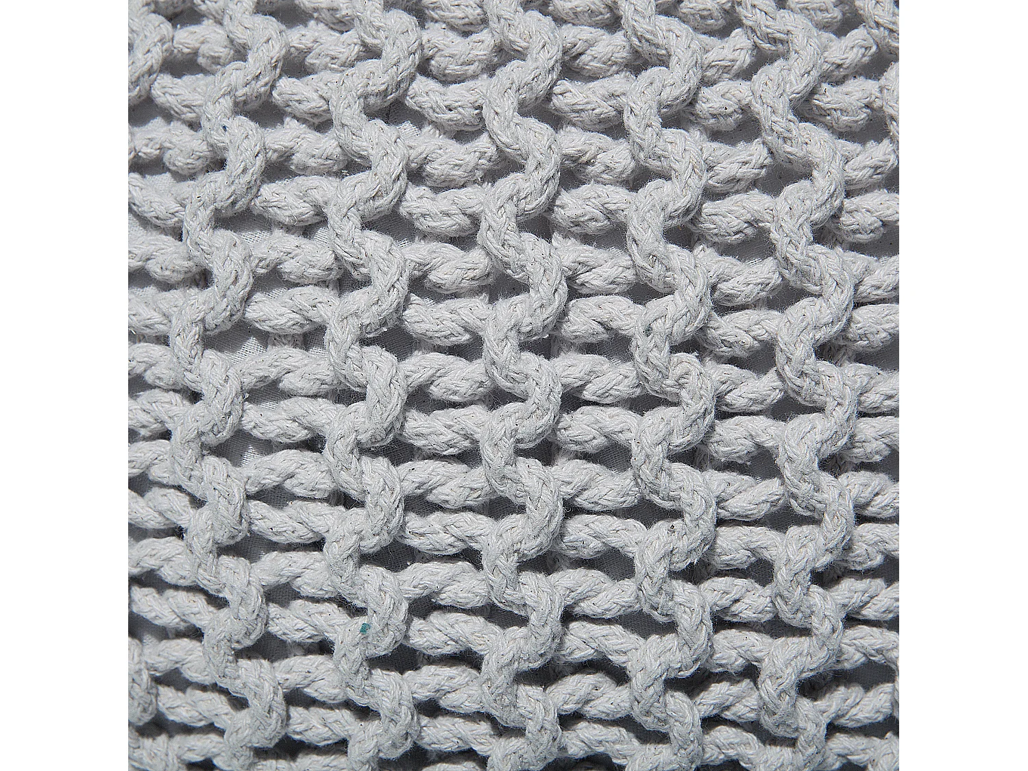 Pouf CONRAD Coton Gris clair 50 cm 50 cm 35 cm