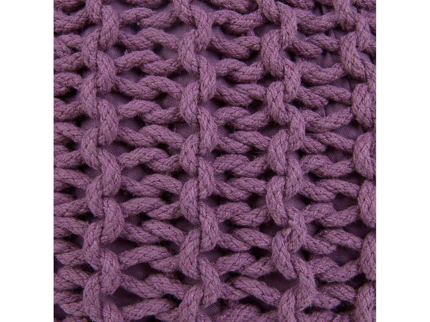 Poef CONRAD Katoen Paars 50 cm 50 cm 35 cm