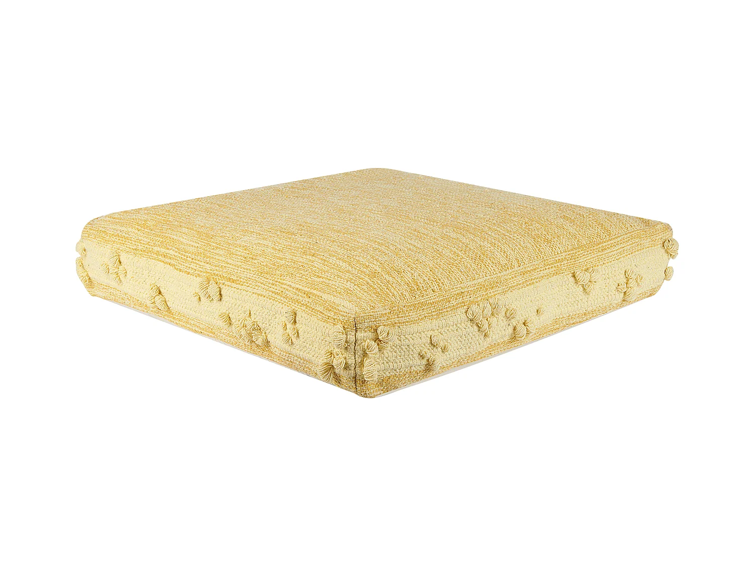 Puf CLONE Algodón Amarillo 60 cm 60 cm 12 cm