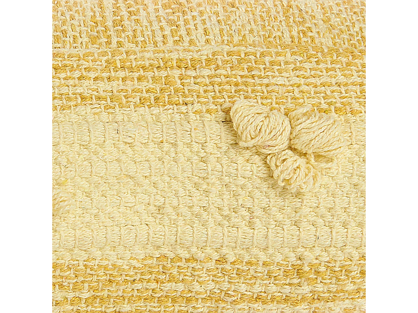 Poef CLONE Katoen Geel 60 cm 60 cm 12 cm