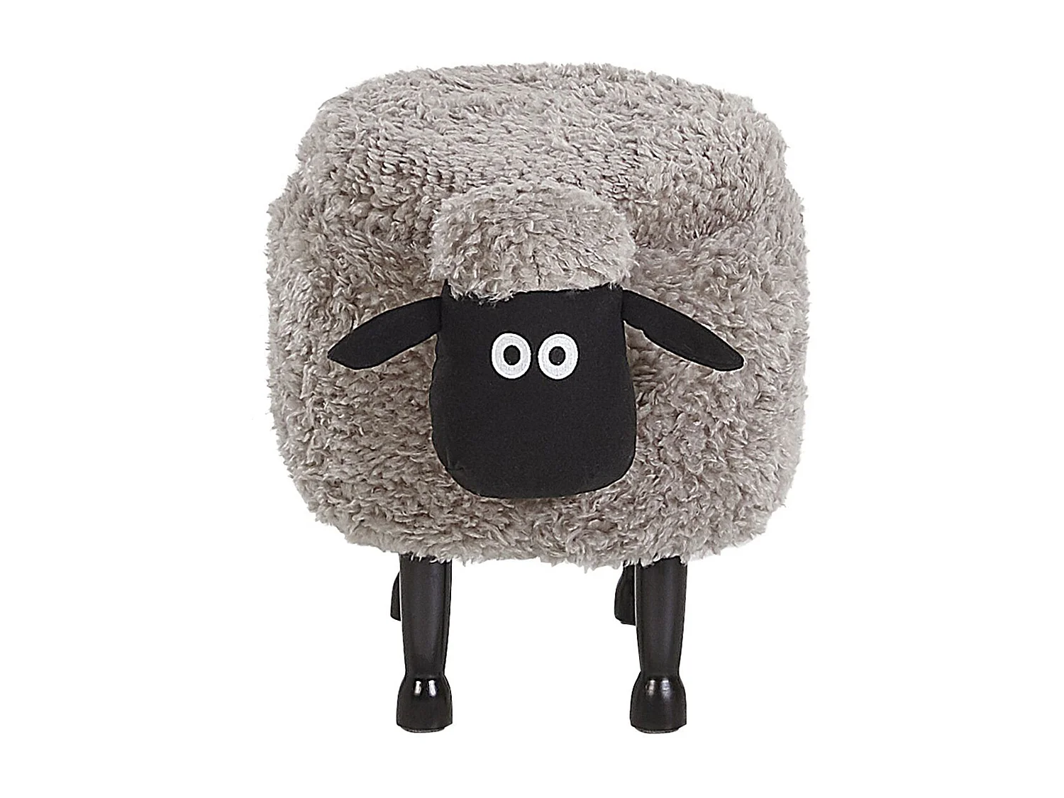 Bezaubernder Hocker für Kinder in Schaf-Form grau Felloptik mit Stauraum Sheep