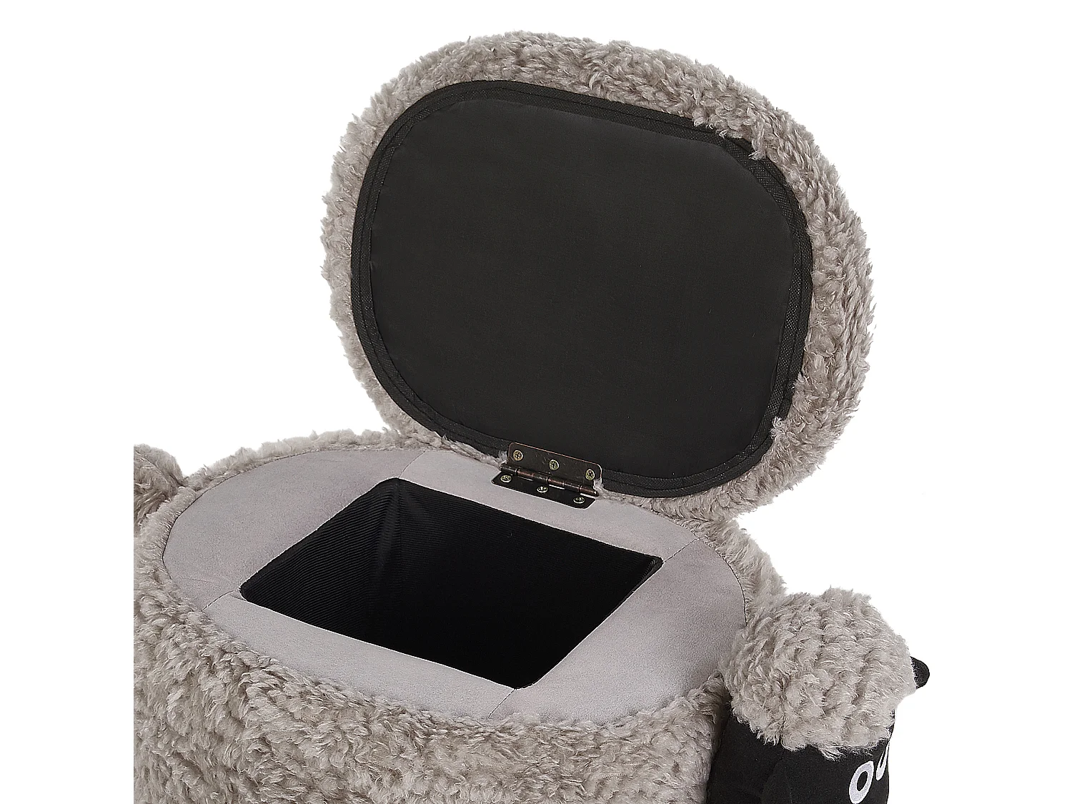 Bezaubernder Hocker für Kinder in Schaf-Form grau Felloptik mit Stauraum Sheep