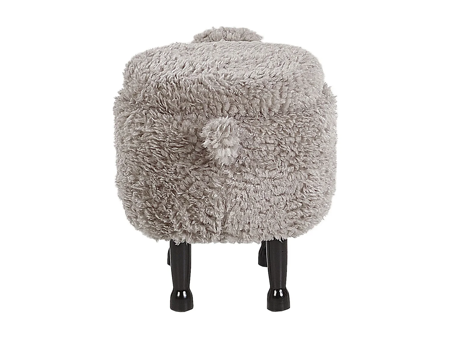 Tamborete animal com arrumação SHEEP Tecido Cinzento