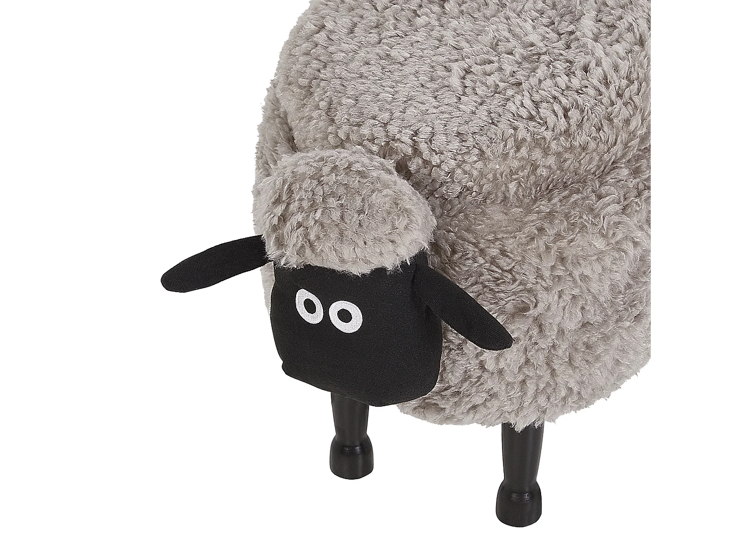 Tamborete animal com arrumação SHEEP Tecido Cinzento