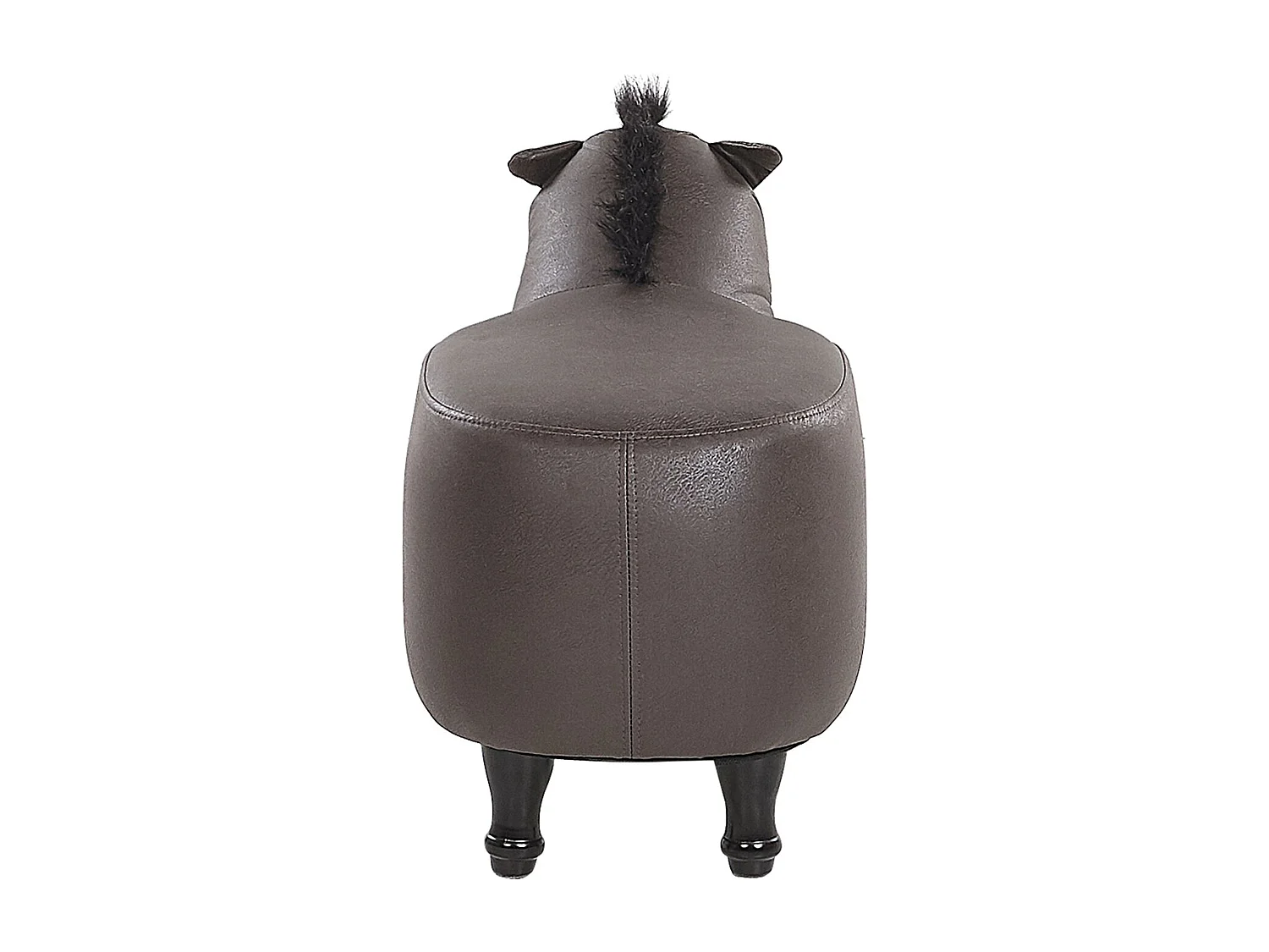 Hocker für Kinder in Pferdeform dunkelbraun Lederoptik Horse