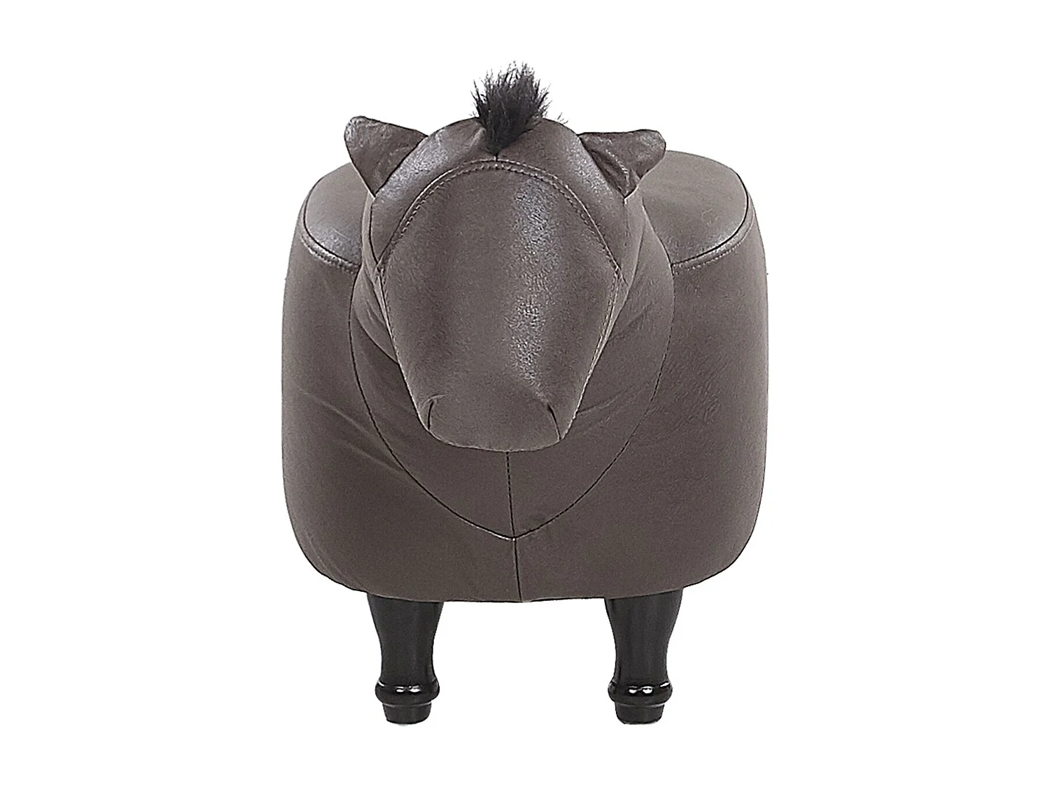 Tabouret animal HORSE Cuir PU Marron foncé