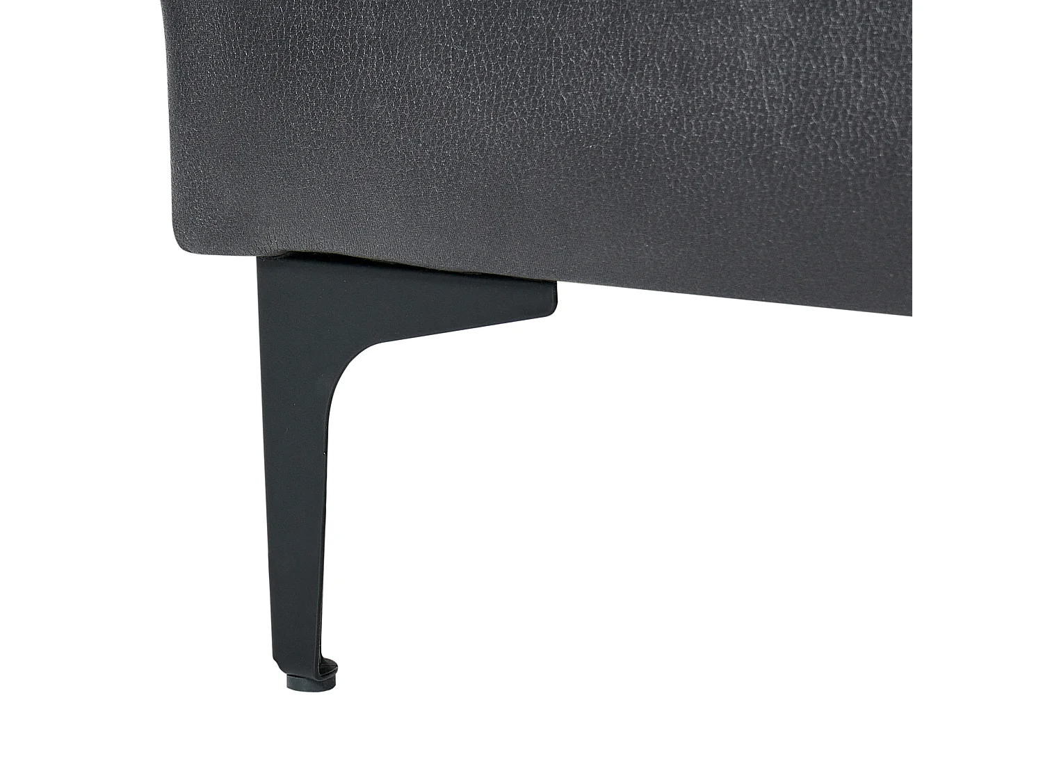 Pouf Ottoman en cuir PU noir ABERDEEN