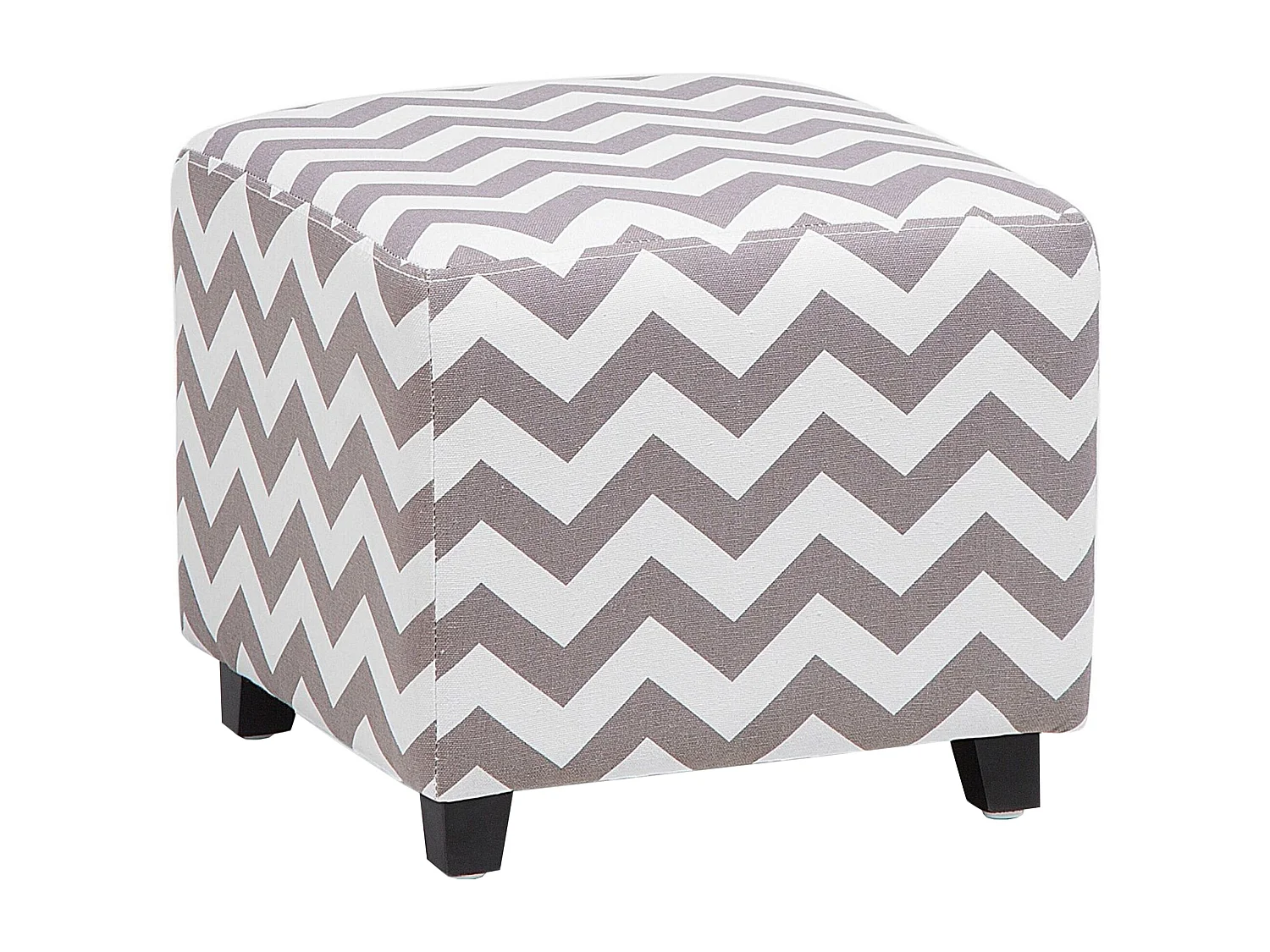 Poef KANSAS II Lichtgrijs Katoen 37 cm 37 cm