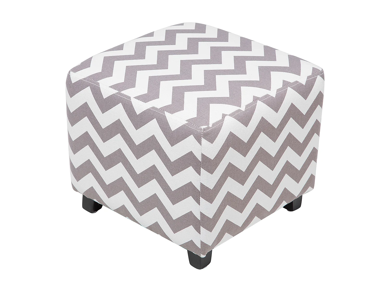 Poef KANSAS II Lichtgrijs Katoen 37 cm 37 cm