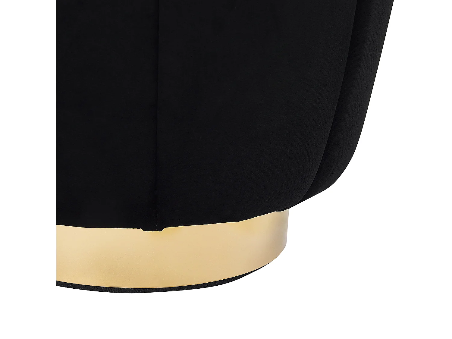 Pufe IRVING Veludo Preto 43 cm 43 cm 37 cm