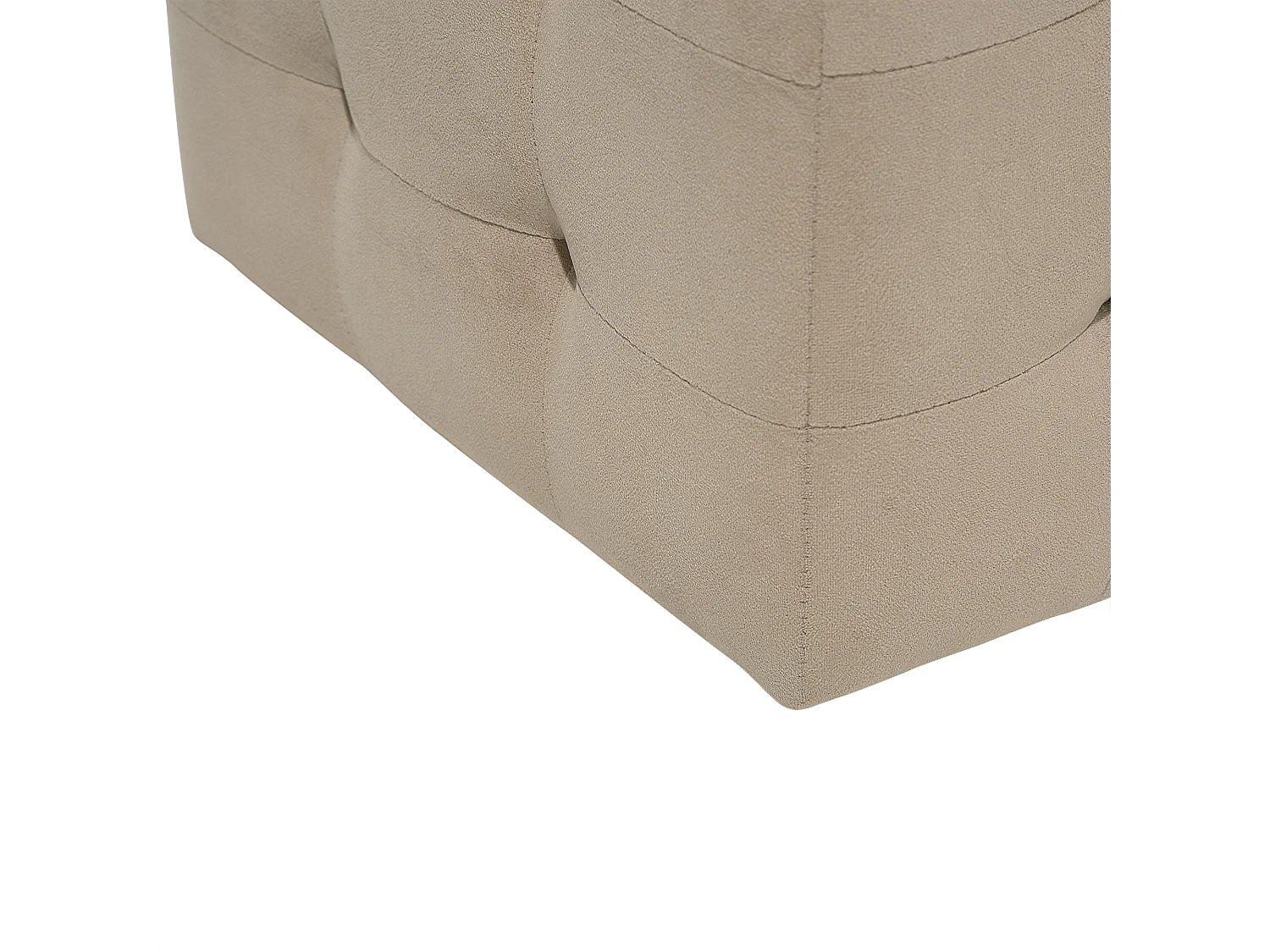 Pouf de rangement MICHIGAN Velours Marron clair