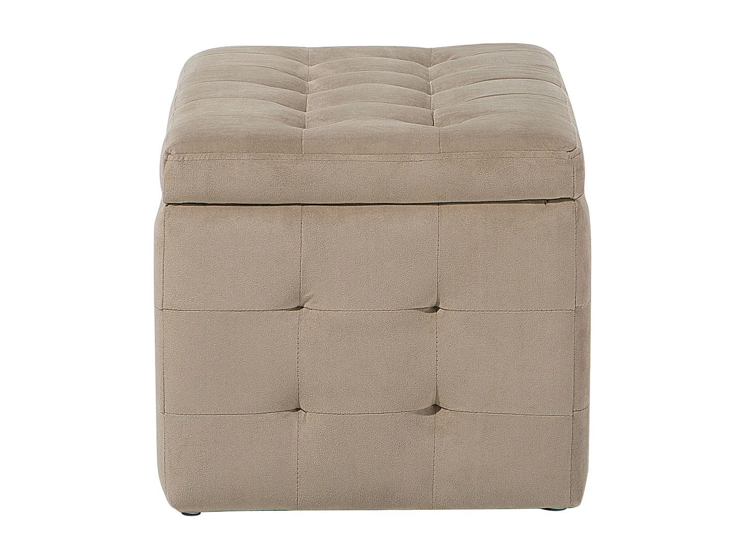 Pouf de rangement MICHIGAN Velours Marron clair