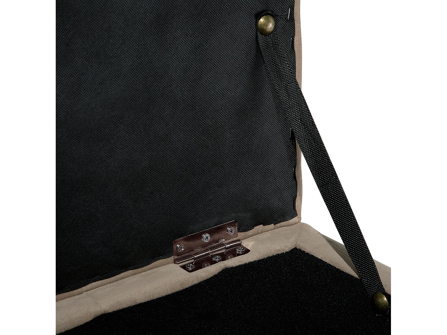 Pouf de rangement MICHIGAN Velours Marron clair