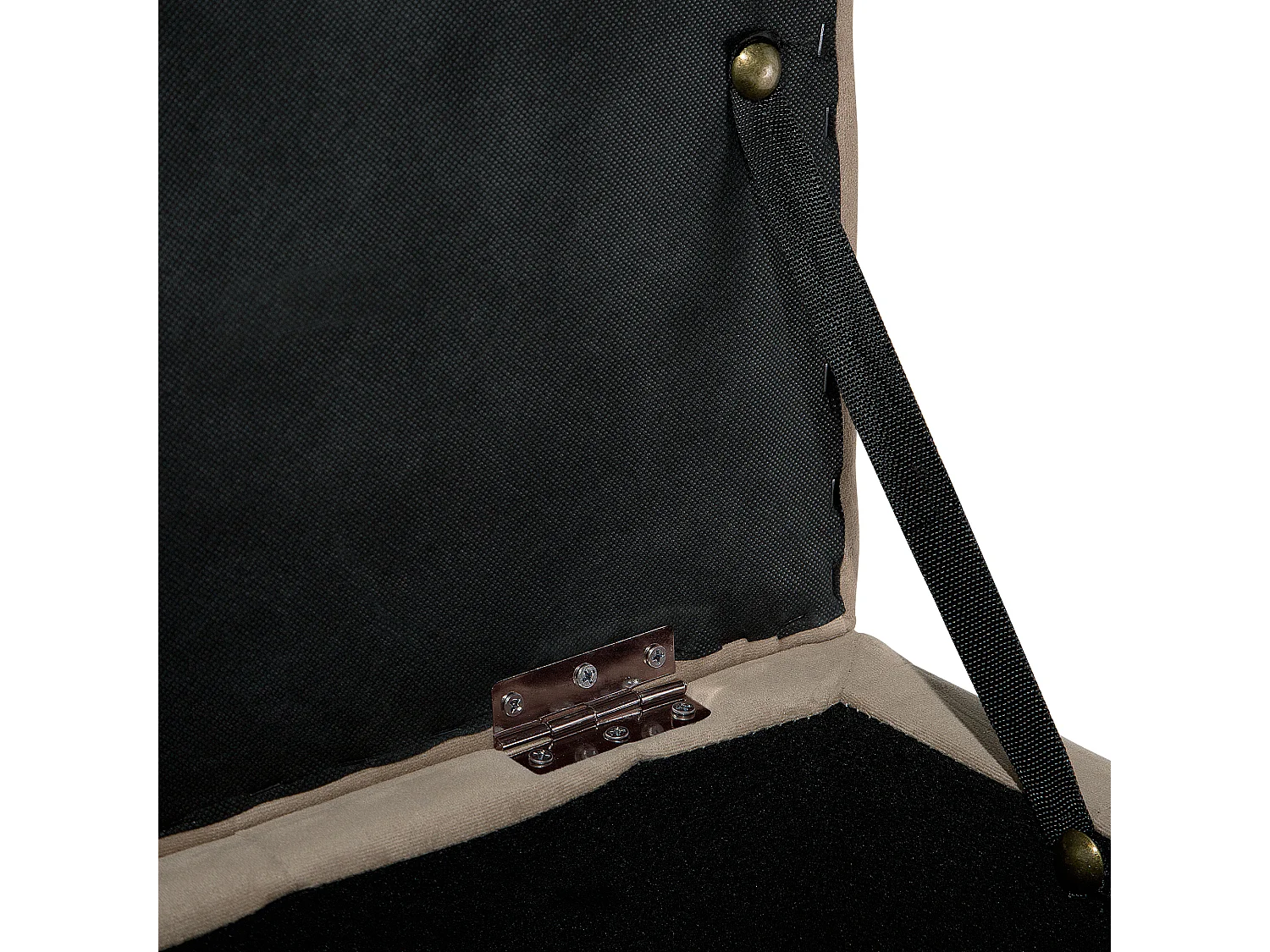 Ottomano contenitore MICHIGAN Velluto Marrone chiaro