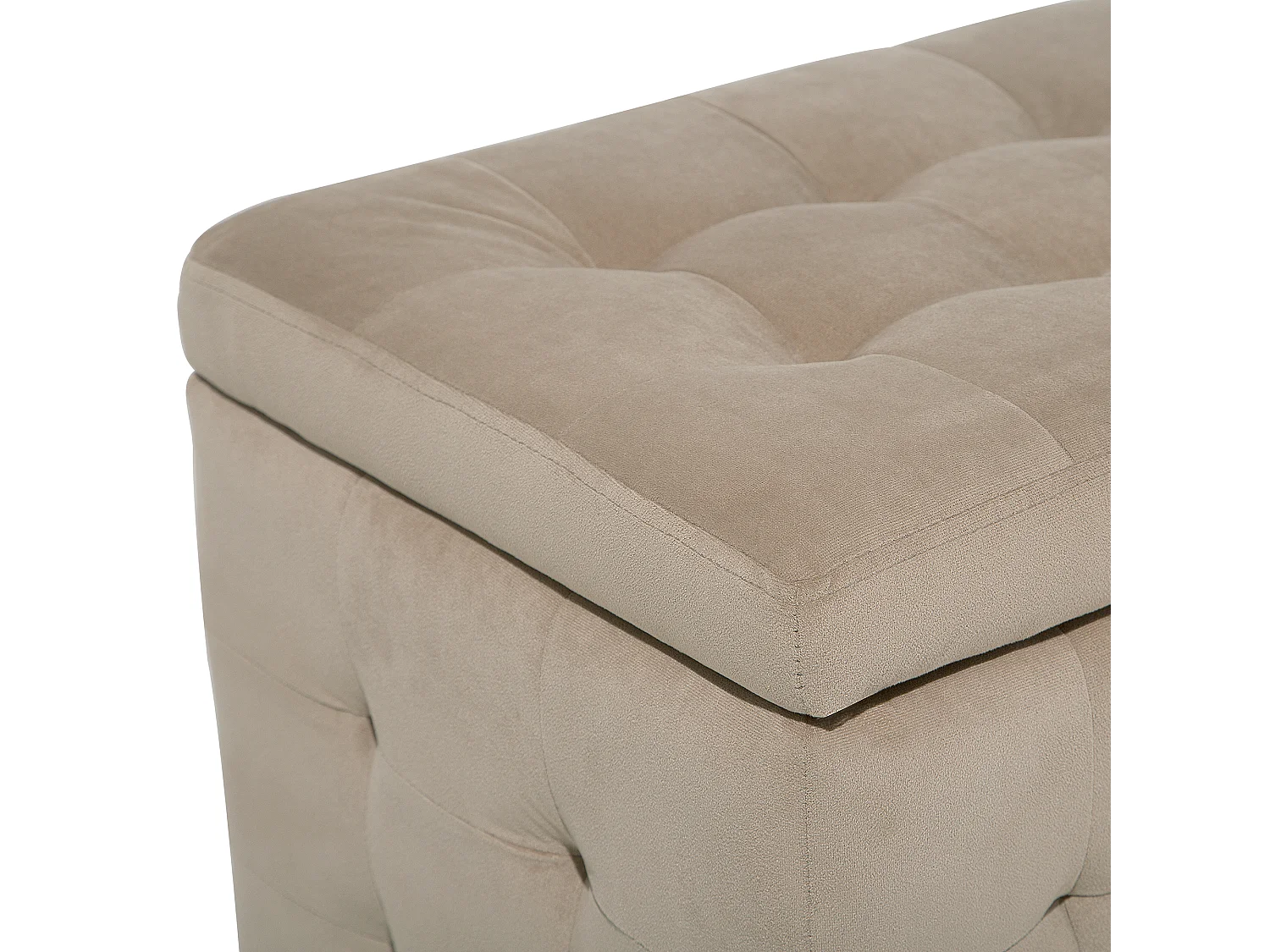 Ottomano contenitore MICHIGAN Velluto Marrone chiaro