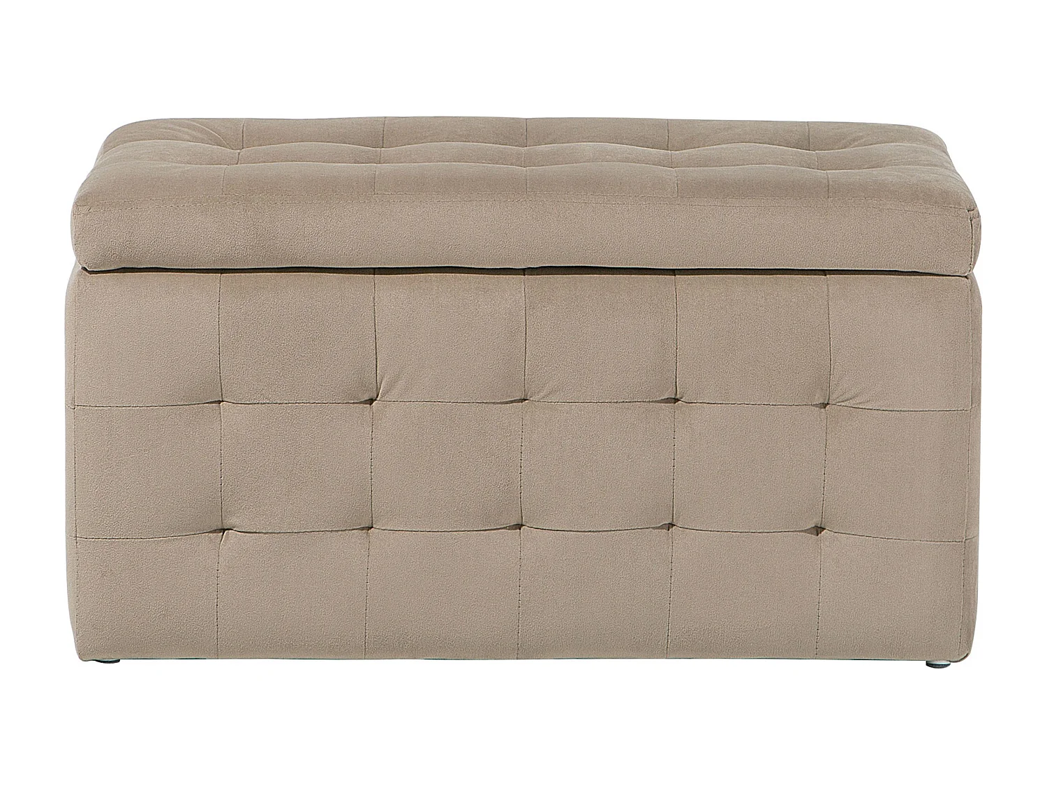 Pouf de rangement MICHIGAN Velours Marron clair