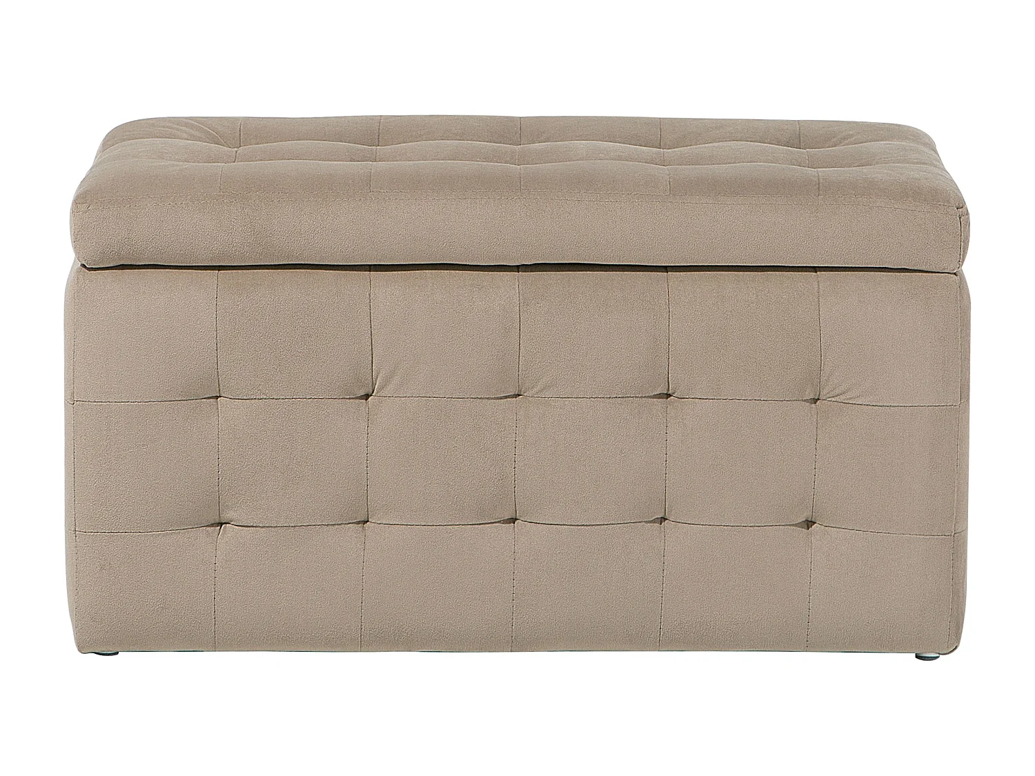 Pouf de rangement MICHIGAN Velours Marron clair