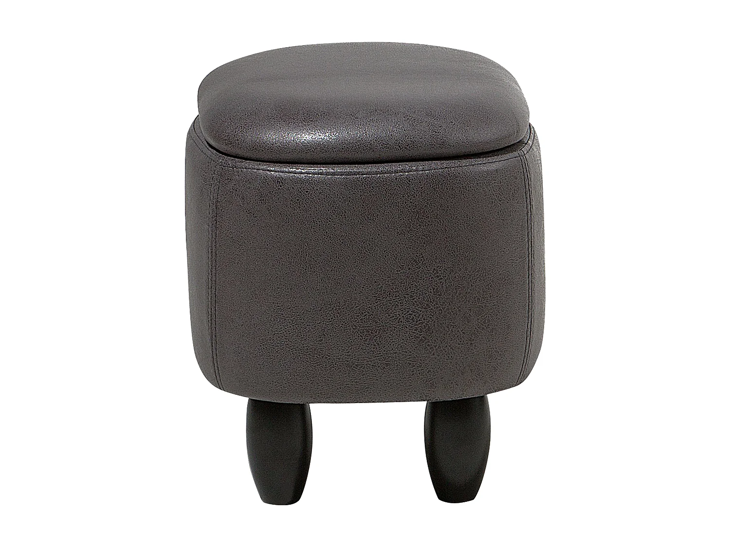 Tabouret de rangement animal RHINO Cuir PU Gris foncé