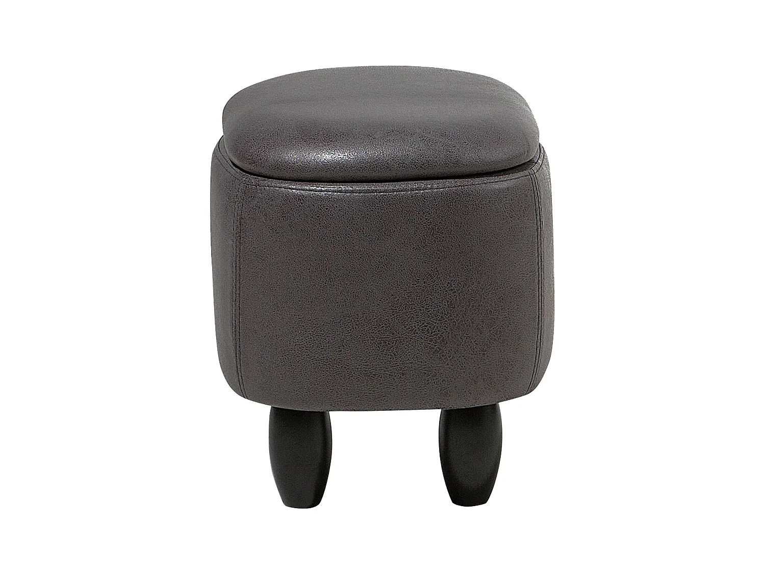 Tabouret de rangement animal RHINO Cuir PU Gris foncé