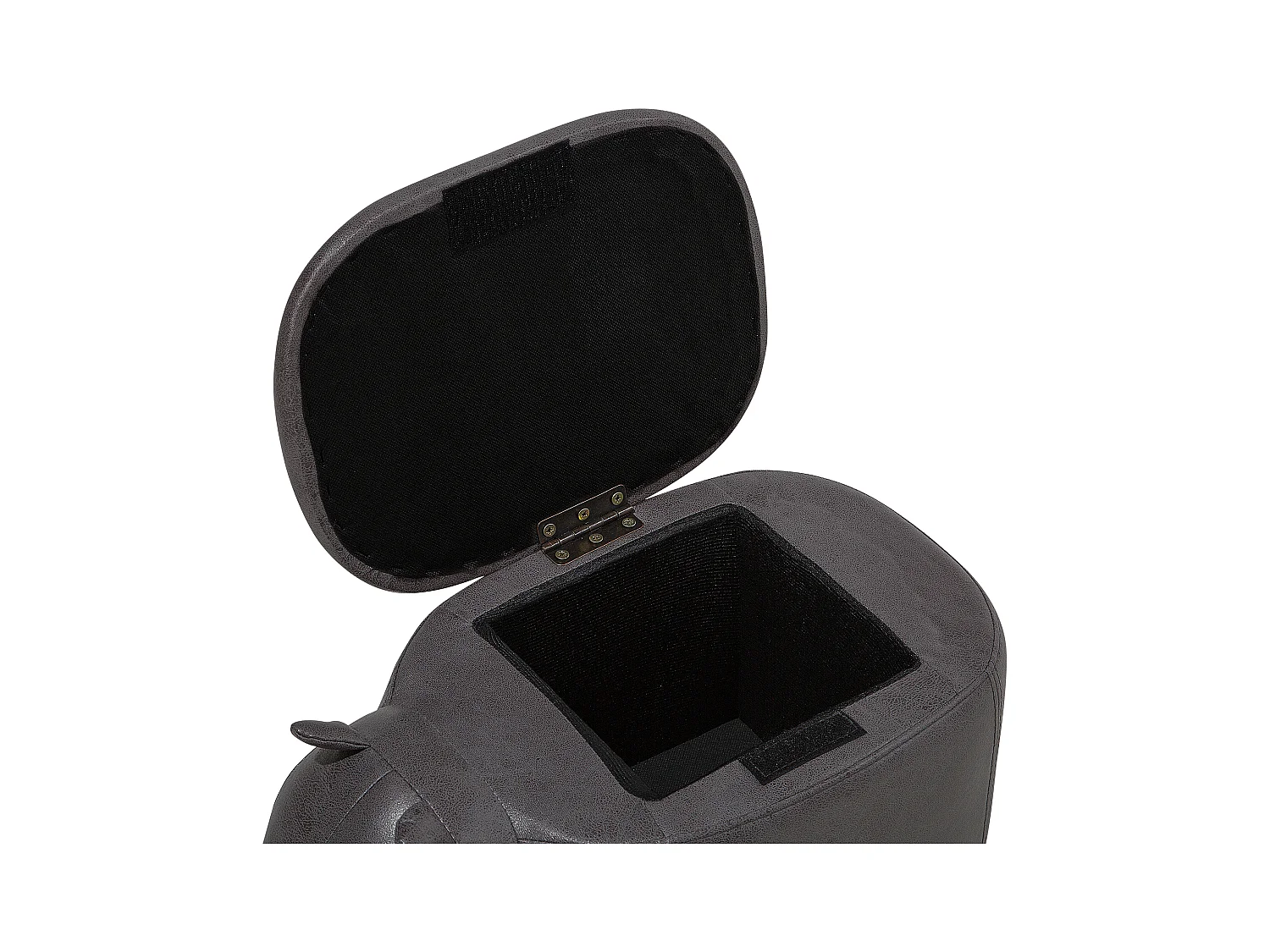 Tabouret de rangement animal RHINO Cuir PU Gris foncé