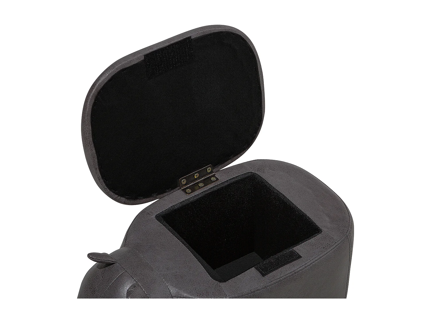 Tabouret de rangement animal RHINO Cuir PU Gris foncé Rhinocéros