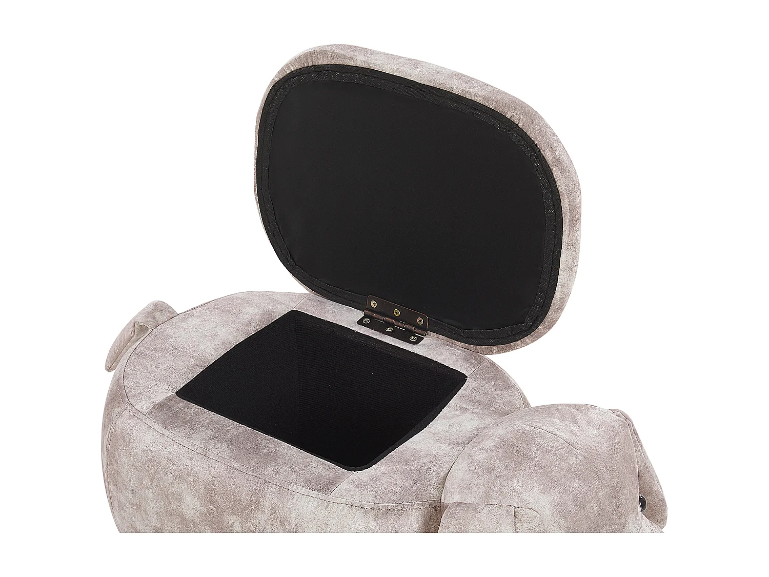 Tabouret de rangement animal DOGGY Velours Beige Chien