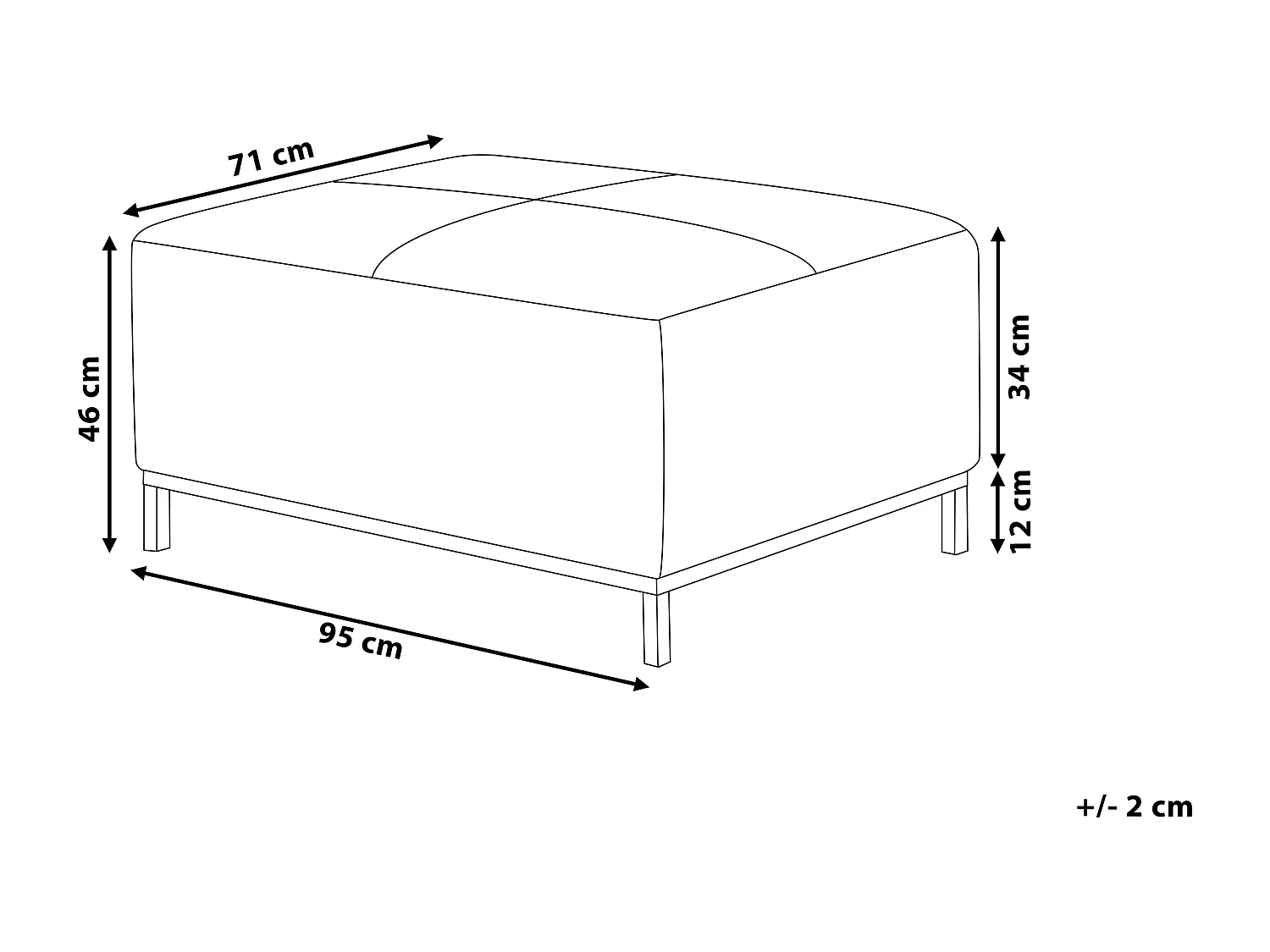 Ottoman OSLO Tissu Beige