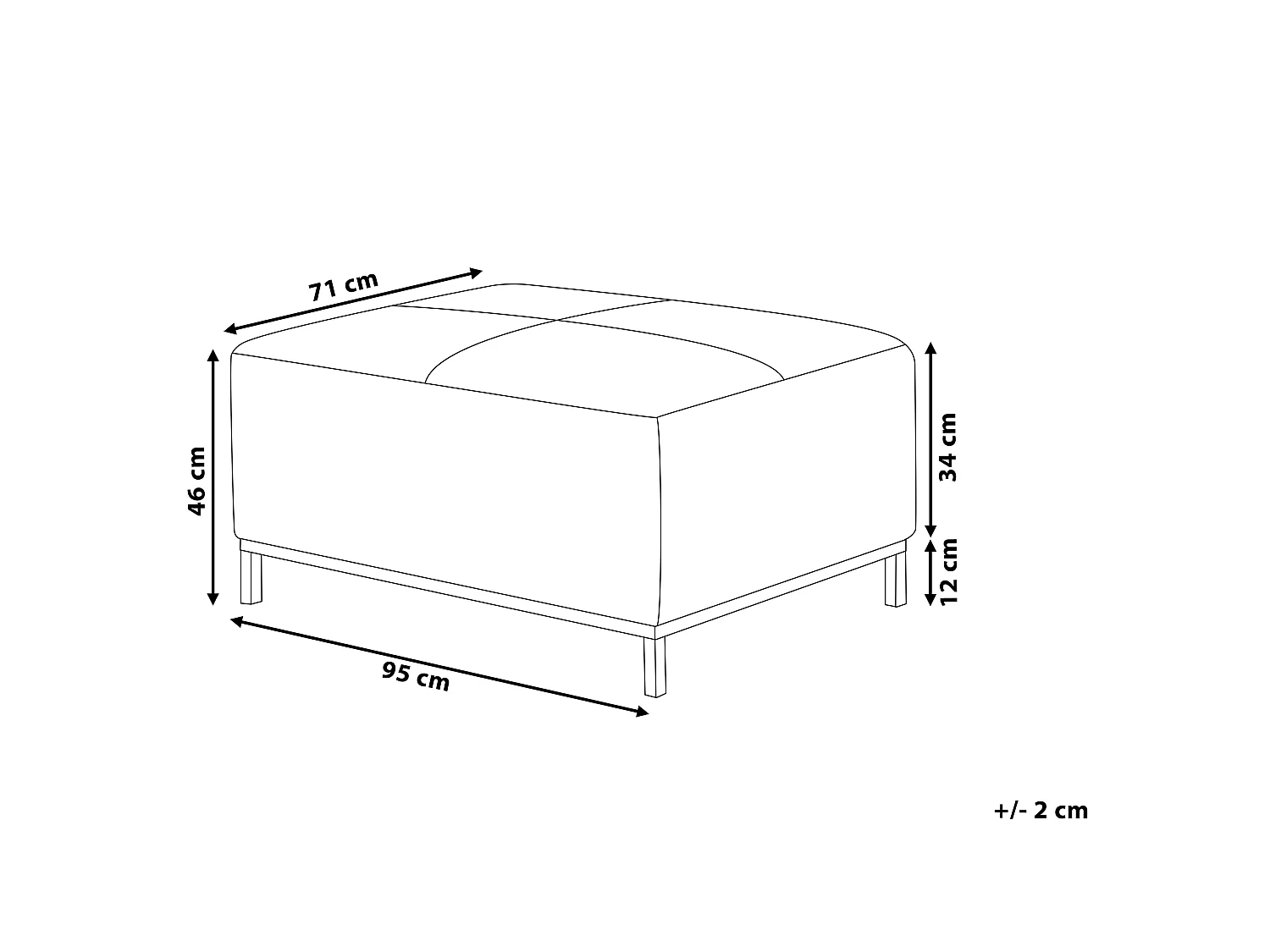 Ottoman OSLO Tissu Beige