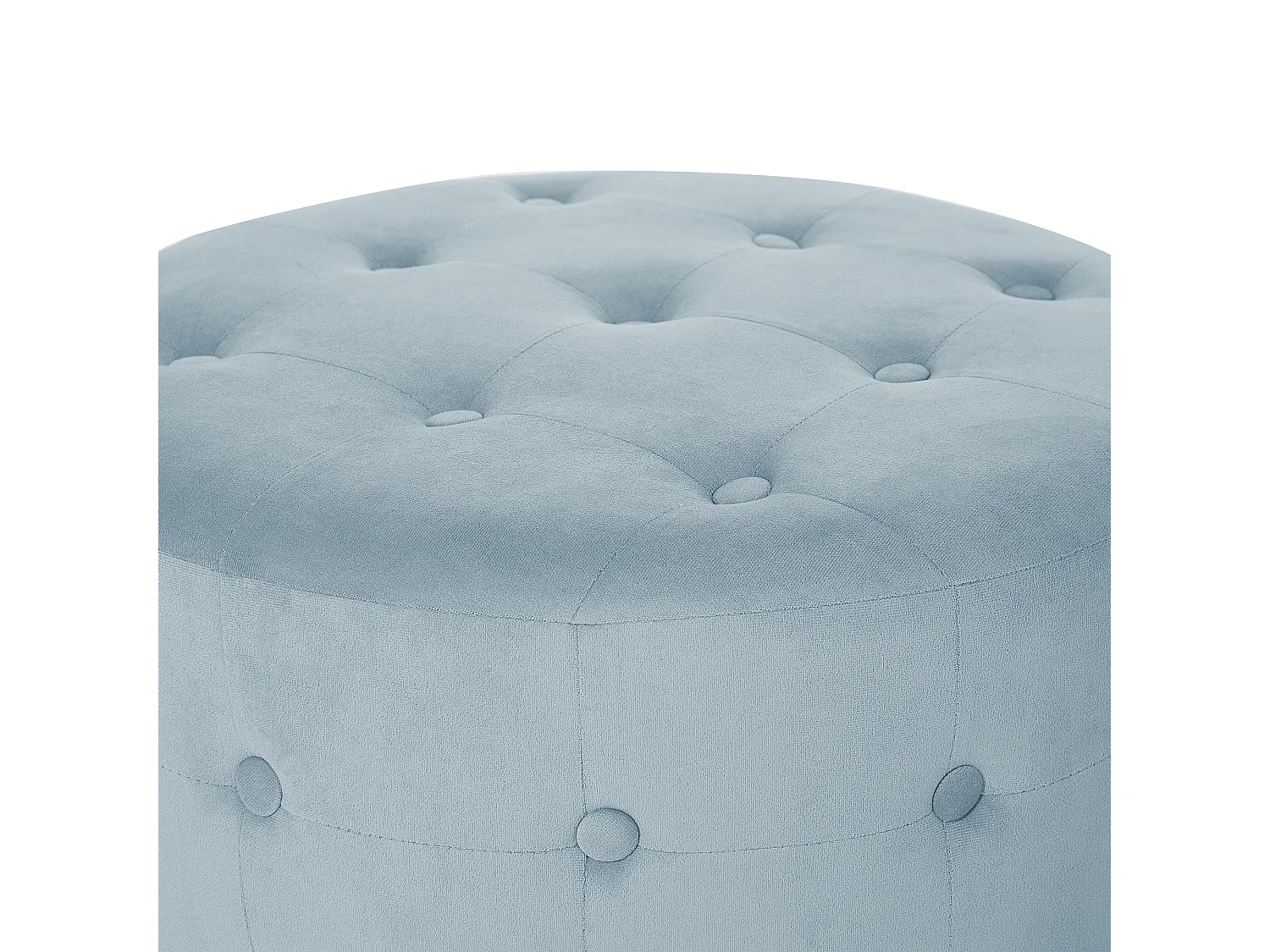 Pouf TAMPA Samtstoff Hellgrau 55 cm 55 cm 30 cm