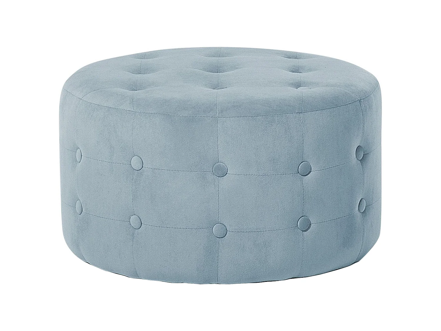 Pouf TAMPA Velluto Grigio chiaro 55 cm 55 cm 30 cm
