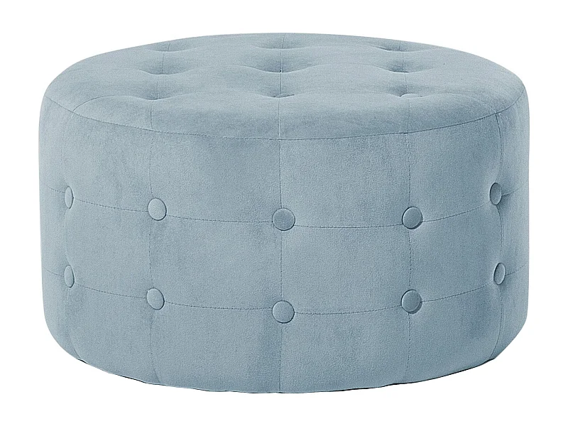 Pouf TAMPA Samtstoff Hellgrau 55 cm 55 cm 30 cm