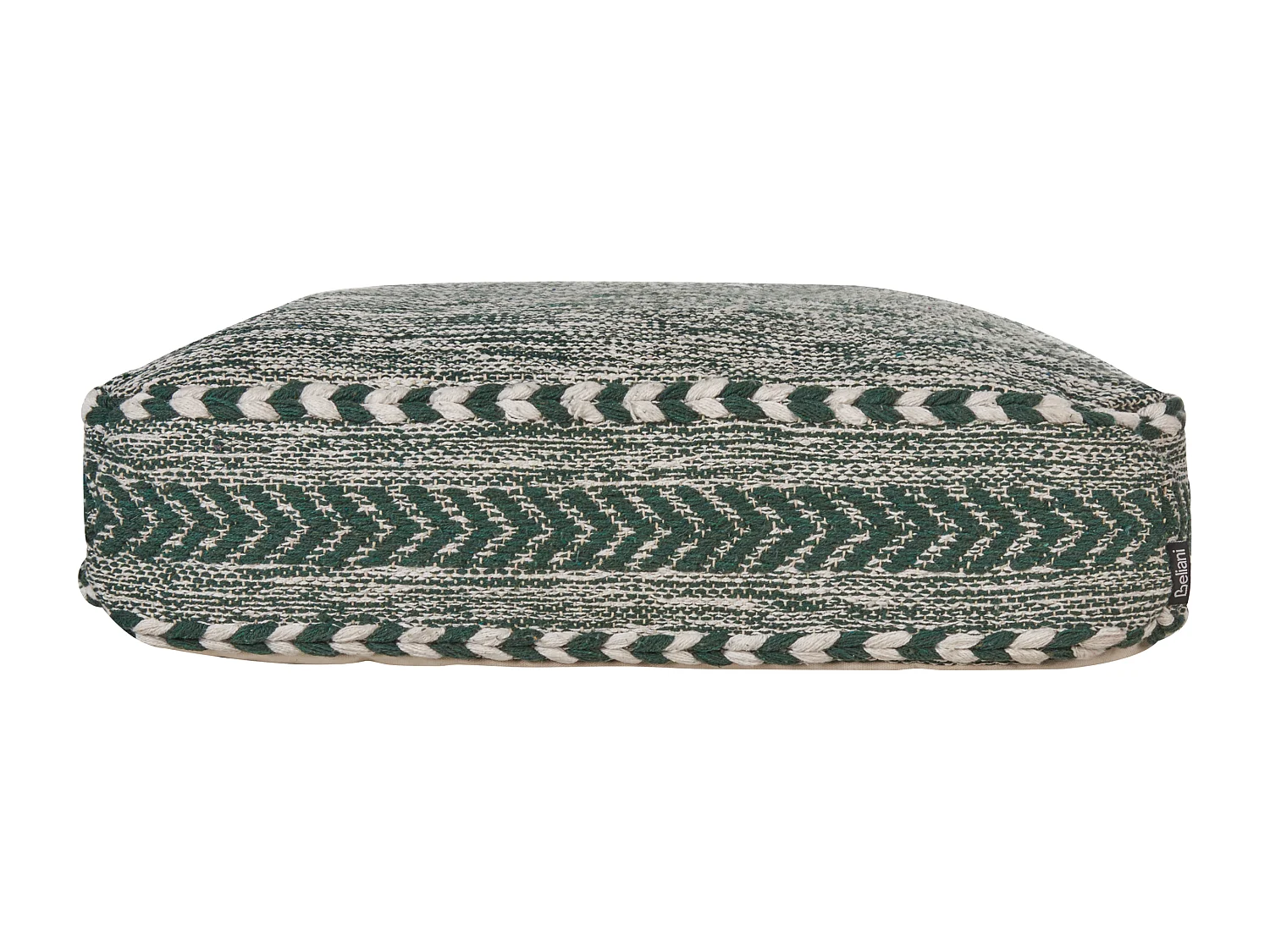 Puf BIRCH Algodón Verde oscuro 60 cm 60 cm 12 cm