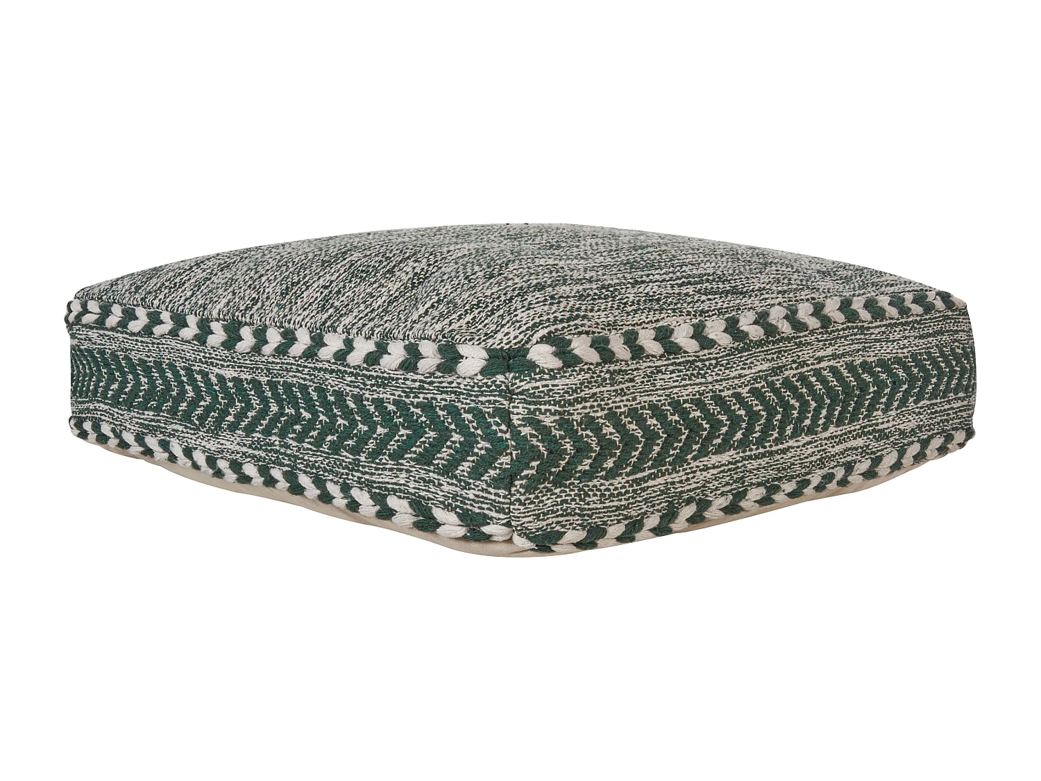 Pouf BIRCH Coton Vert foncé