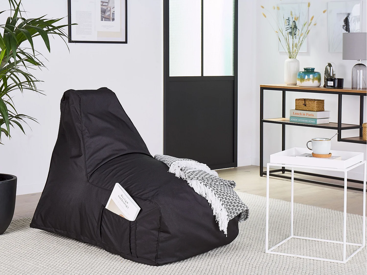 Sitzsack 200 L SIESTA 61 cm 100 cm Schwarz