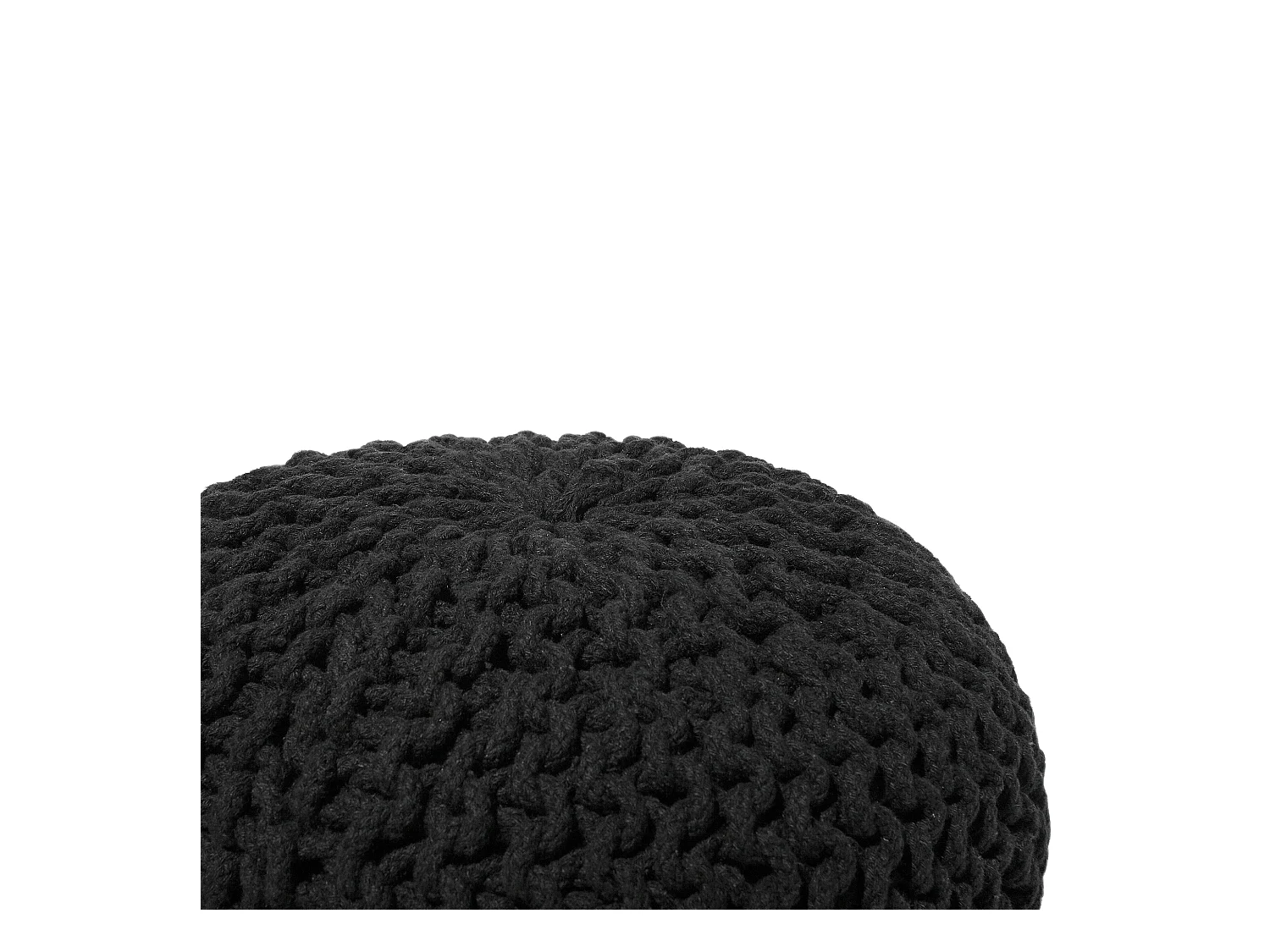Puf CONRAD Algodón Negro 40 cm 40 cm 25 cm