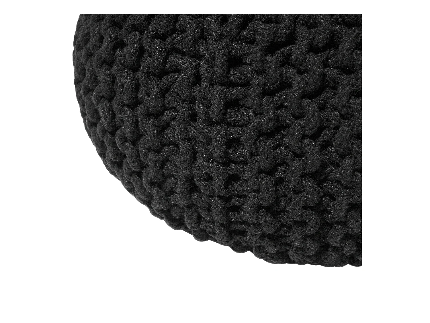 Puf CONRAD Algodón Negro 40 cm 40 cm 25 cm