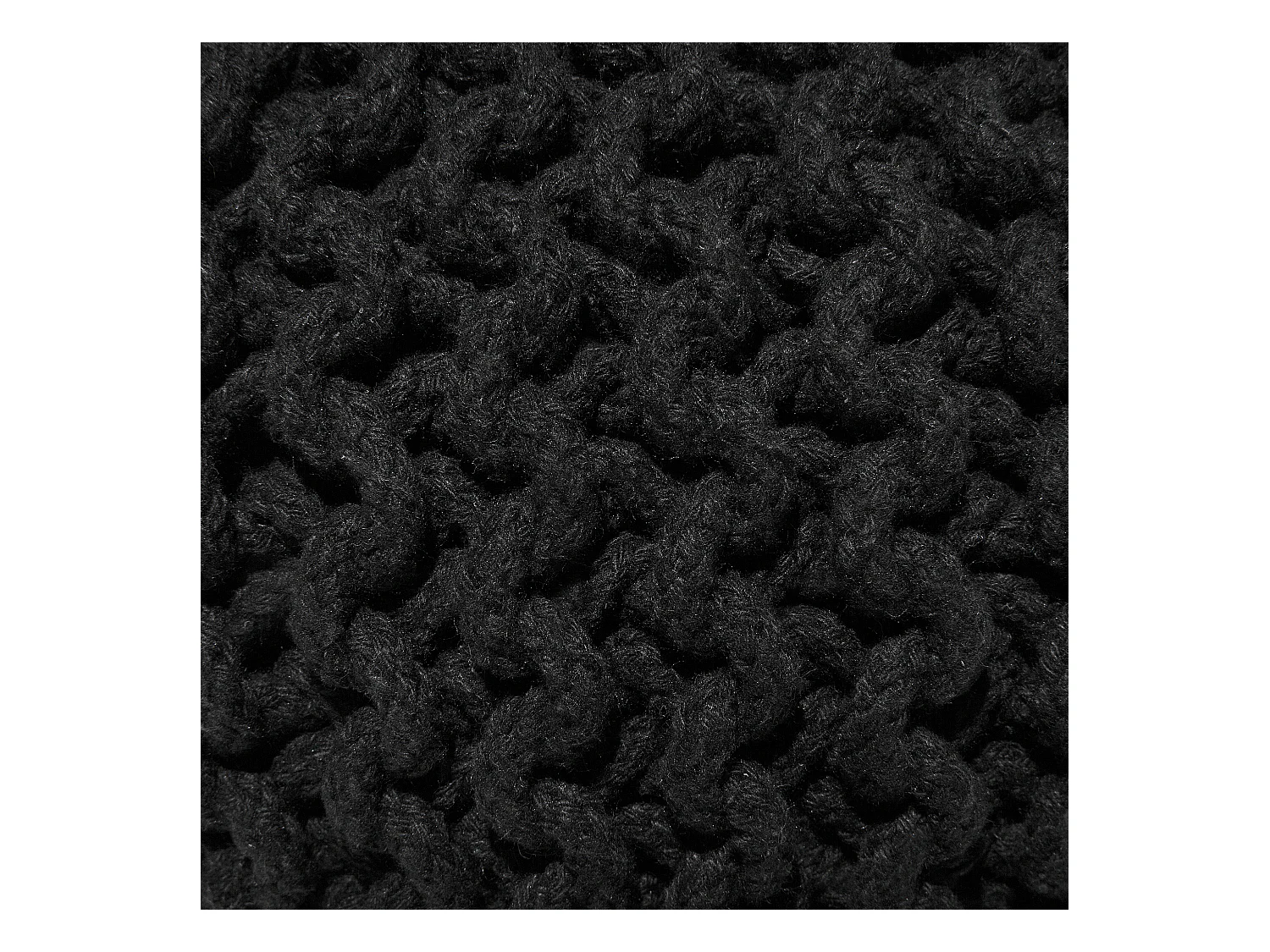 Puf CONRAD Algodón Negro 40 cm 40 cm 25 cm