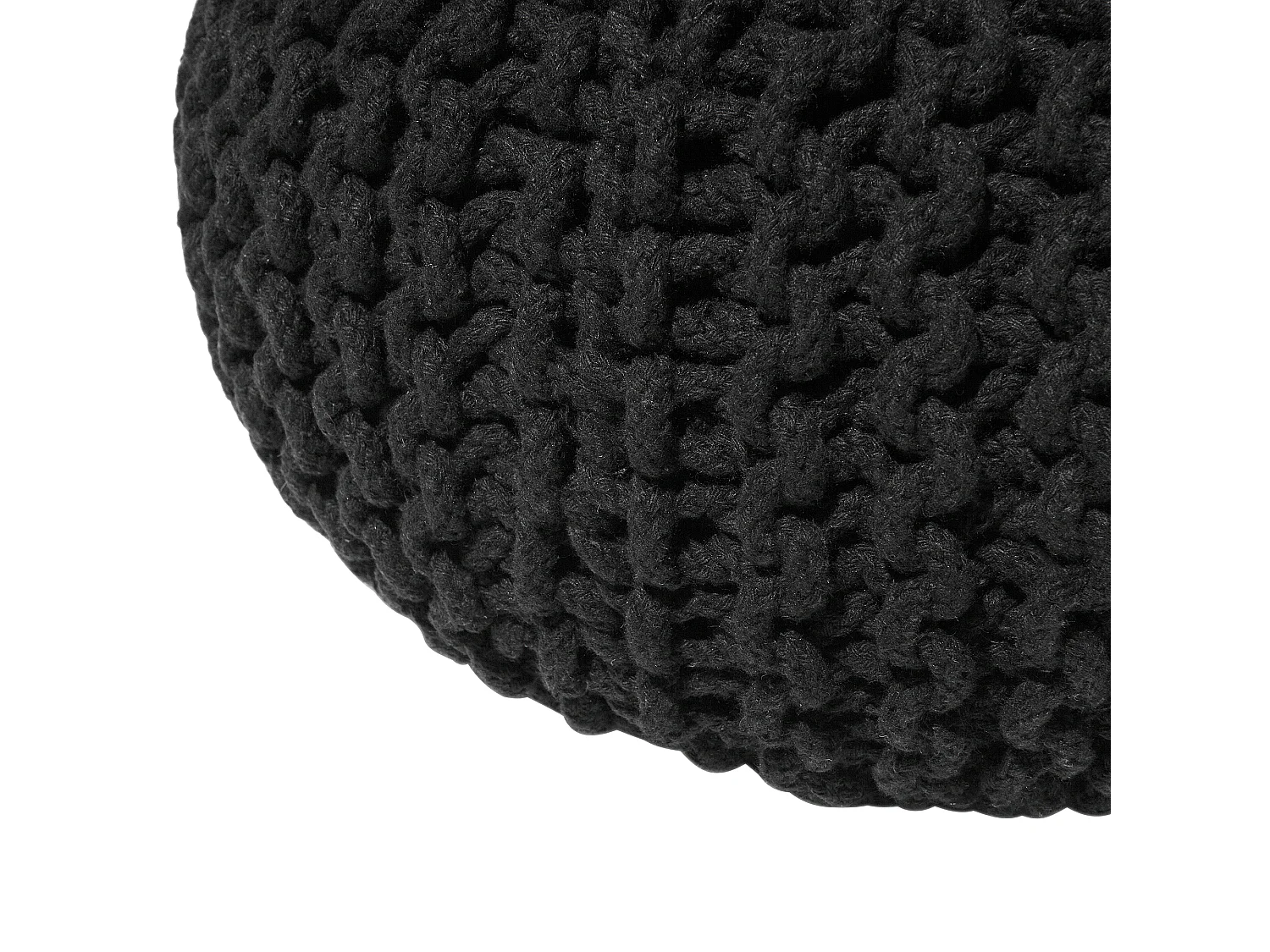 Pouf CONRAD Coton Noir