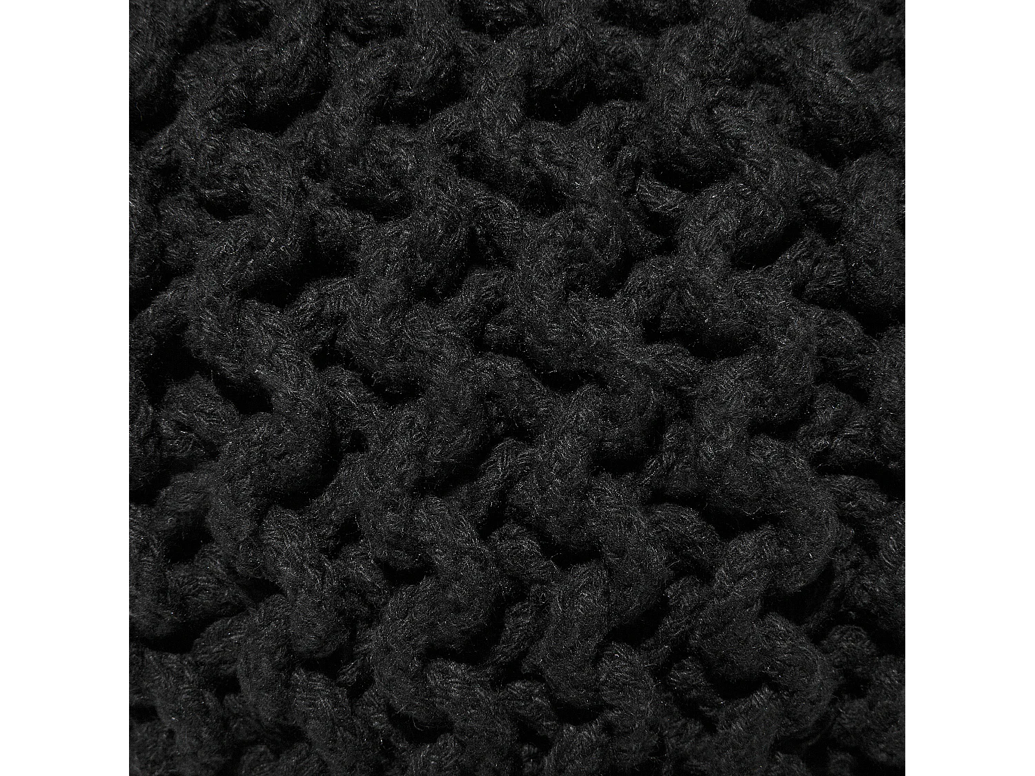 Pouf CONRAD Coton Noir