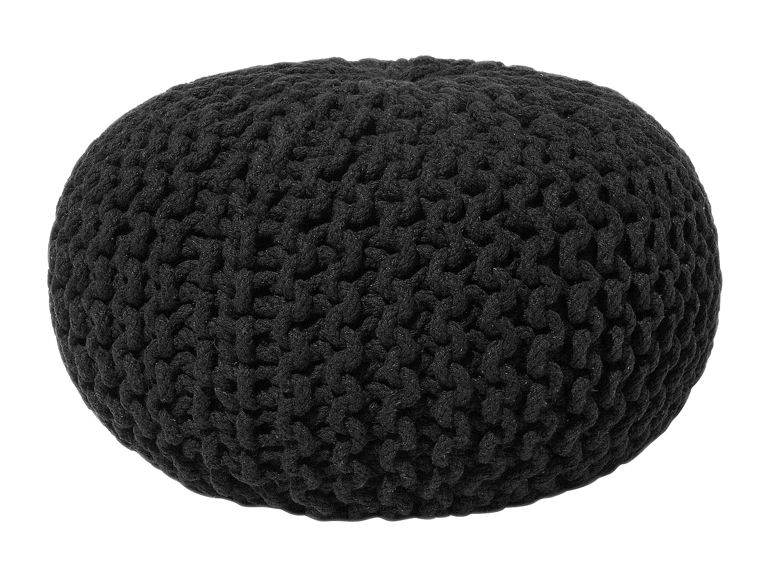 Pouf CONRAD Coton Noir
