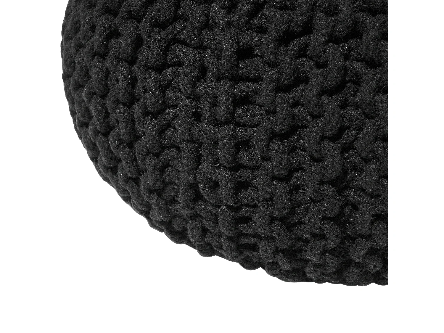 Pouf CONRAD Coton Noir