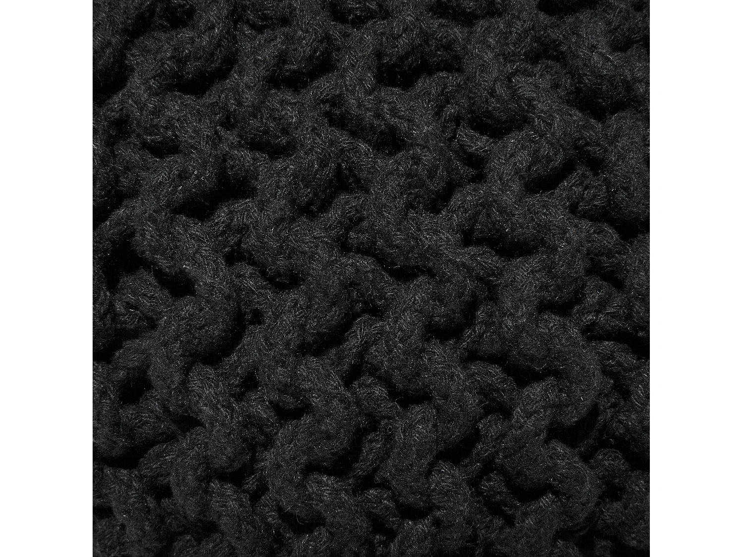 Pouf CONRAD Coton Noir